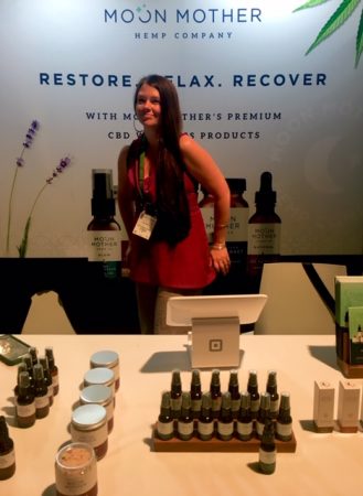 essica Bates of MOON MOTHER HEMP Company at the New York Indie Beauty Expo 2019 